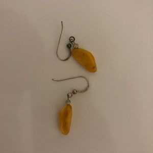Genuine Baltic Amber and silver earrings